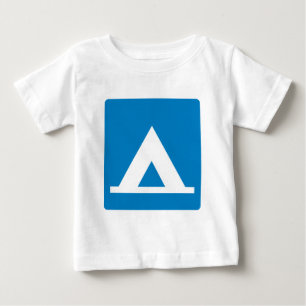 T-shirt Pour Bébé Signe de route de terrain de camping