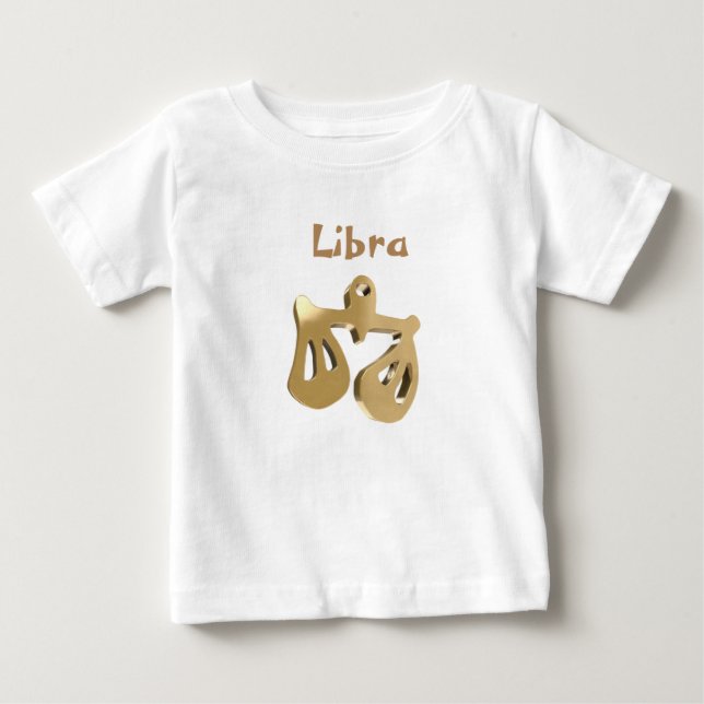 T-shirt Pour Bébé Signe d'or de Balance (Devant)