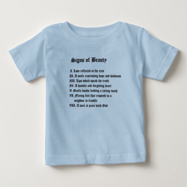 T-shirt Pour Bébé Signes de beauté (Devant)