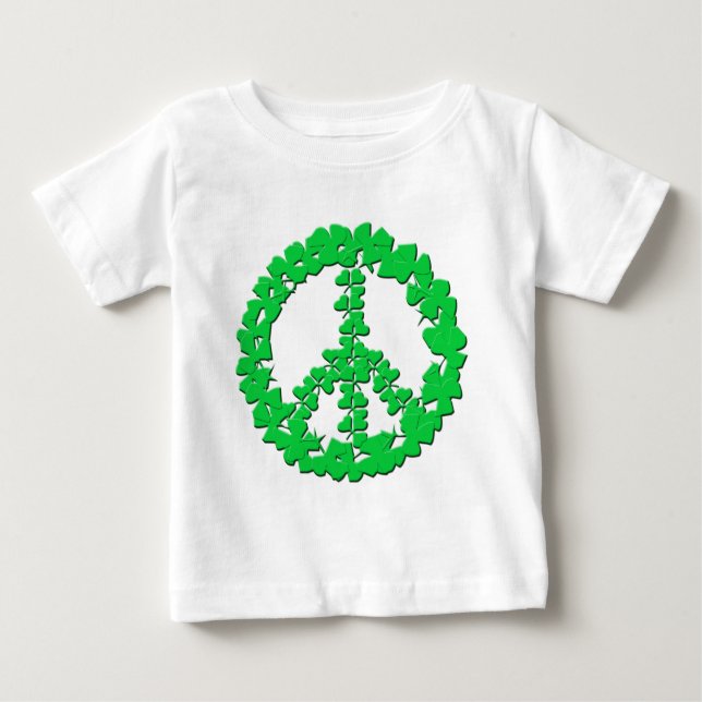 T-shirt Pour Bébé Signes de paix shamrocks (Devant)