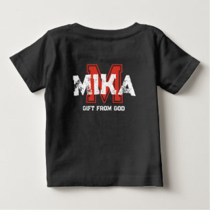 T-shirt Pour Bébé Signification du nom Mika sports monogramme M roug