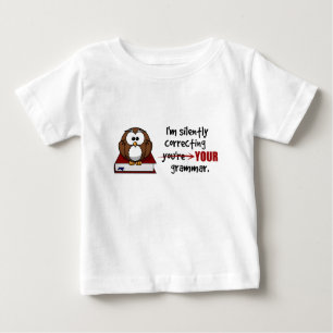 T-shirt Pour Bébé Silencieusement correction de votre hibou