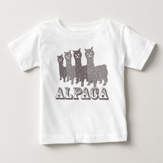 T-shirt Pour Bébé Silhouette 4 B d'alpaga (Devant)