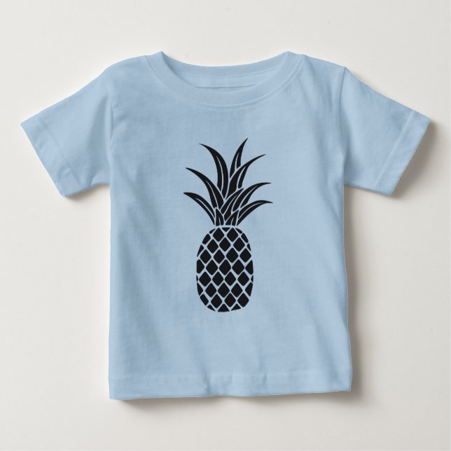 T-shirt Pour Bébé Silhouette ananas Toddler Tee (Devant)