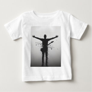 T-shirt Pour Bébé Silhouette de musicien