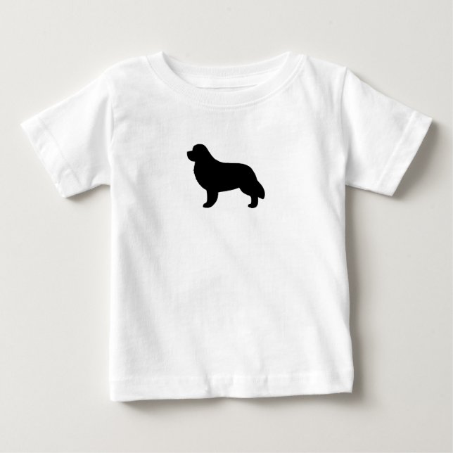 T-shirt Pour Bébé Silhouette de Terre-Neuve (Devant)