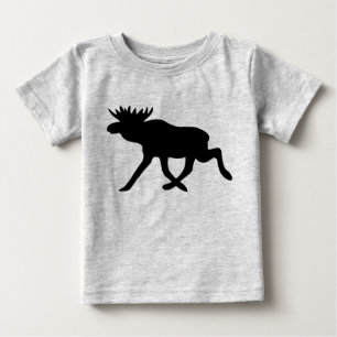 T-shirt Pour Bébé Silhouette d'orignaux