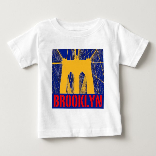 T-shirt Pour Bébé Silhouette du pont Brooklyn (Devant)