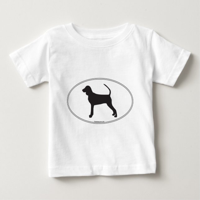 T-shirt Pour Bébé Silhouette noir et bronze (Devant)