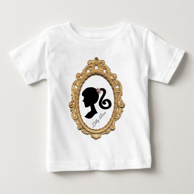 T-shirt Pour Bébé Silhouette Paris rose (Devant)
