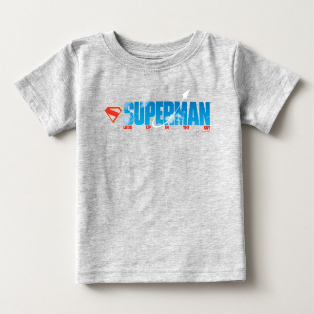T-shirt Pour Bébé Silhouette Superman Skybound (Devant)