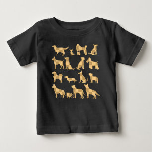 T-shirt Pour Bébé Silhouettes de races de chiens
