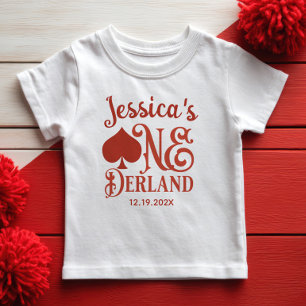 T-shirt Pour Bébé Simple Alice au pays des ONE rêves Fille 1er anniv