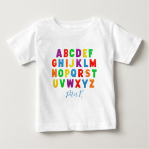 T-shirt Pour Bébé simple apprentissage personnalisé ABC