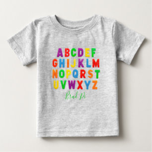 T-shirt Pour Bébé simple apprentissage personnalisé ABC