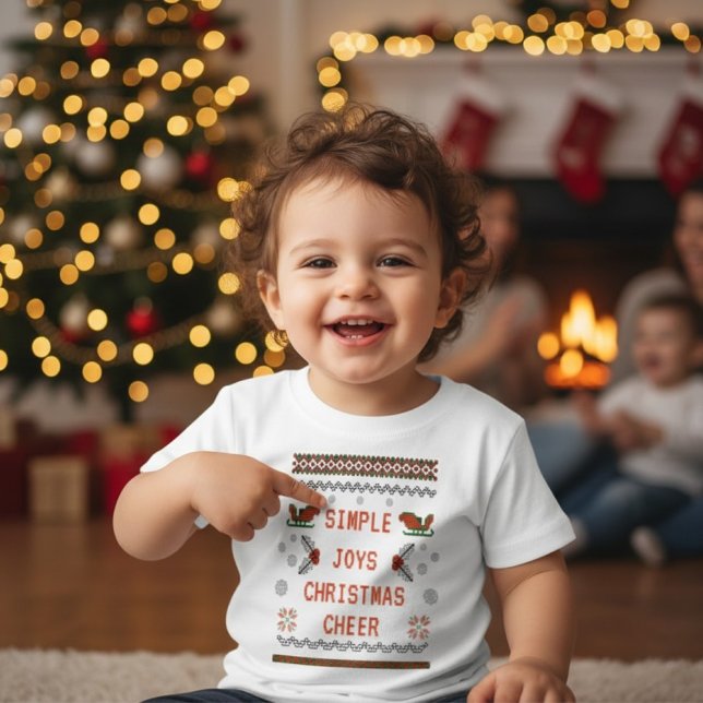 T-shirt Pour Bébé Simple Joys Ugly Sweater Christmas Kids Toddlers  (Créateur téléchargé)