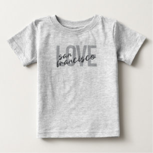 T-shirt Pour Bébé Simple, moderne, design urbain Love San Francisco