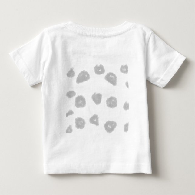 T-SHIRT POUR BÉBÉ SIMPLE MODERNE MODERNE MONOGRAM ÉLÉGANT CHIC STYLE (Dos)