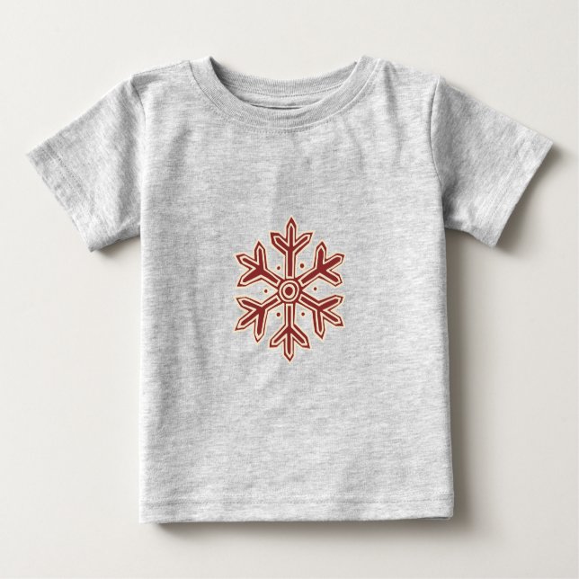 T-shirt Pour Bébé Simply Christmas Collection - Flocon de neige (Devant)