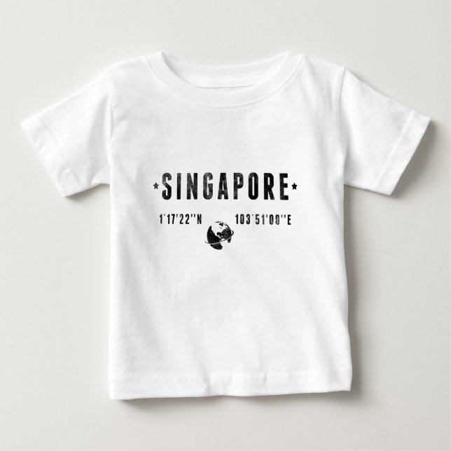T-shirt Pour Bébé Singapore (Devant)