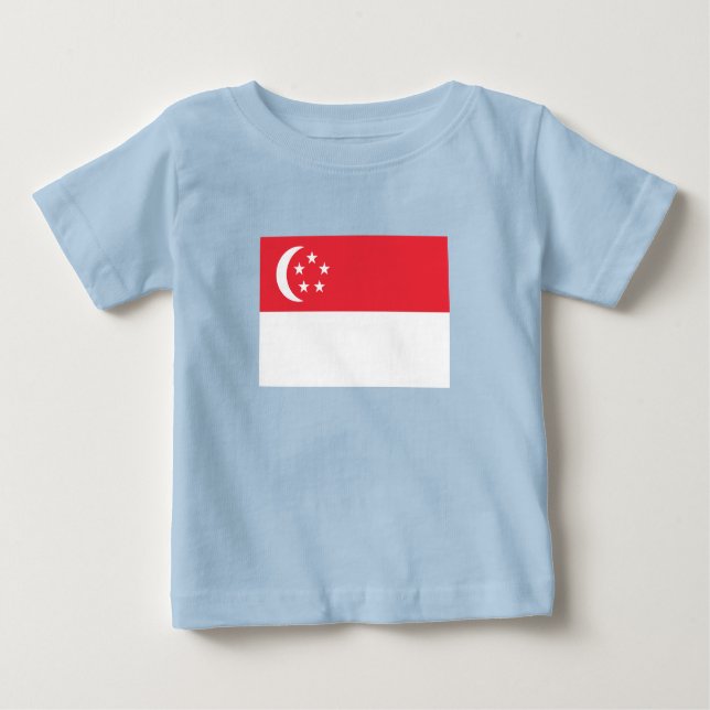 T-shirt Pour Bébé Singapore Flag (Devant)