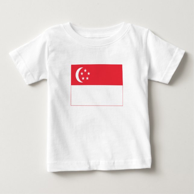 T-shirt Pour Bébé Singapore Flag (Devant)