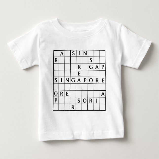 T-SHIRT POUR BÉBÉ SINGAPOUR (Devant)
