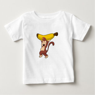 T-shirt Pour Bébé Singe à la banane