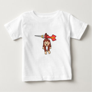T-shirt Pour Bébé Singe aux fléchettes avec Dart