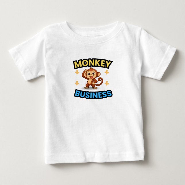 T-shirt Pour Bébé Singe d'affaires drôle (Devant)