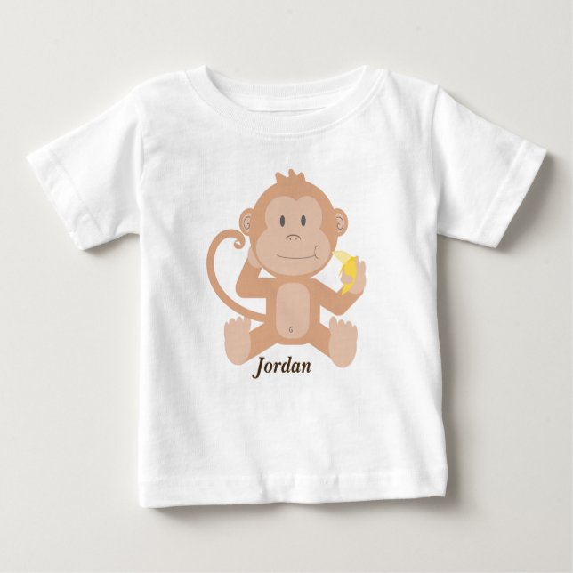 T-shirt Pour Bébé Singe de bébé mignon (Devant)