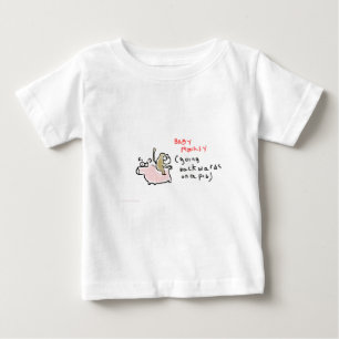 T-shirt Pour Bébé Singe de bébé (montant vers l'arrière sur un po