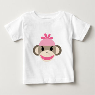 T-shirt Pour Bébé singe de chaussette de fille