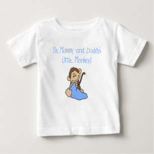 T-shirt Pour Bébé Singe de garçon de maman et de papa