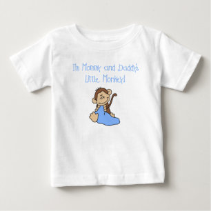 T-shirt Pour Bébé Singe de garçon de maman et papa