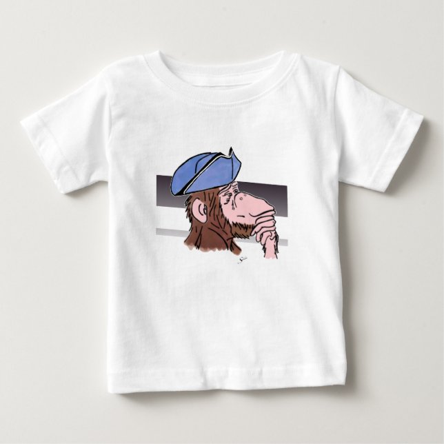 T-shirt Pour Bébé singe de pensée révolutionnaire tout-petit  (Devant)