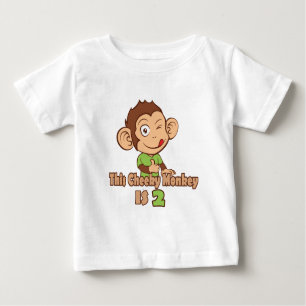T-shirt Pour Bébé Singe drôle anniversaire de 2 ans
