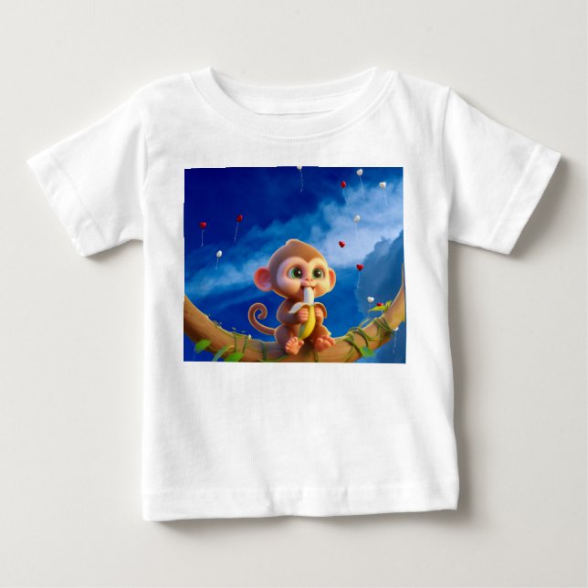 T-shirt Pour Bébé Singe fantastique (Devant)