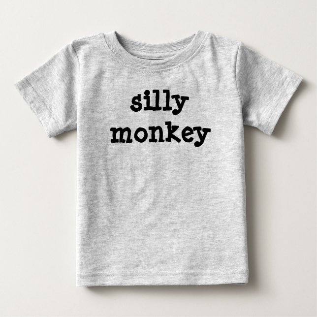 T-shirt Pour Bébé singe idiot (Devant)