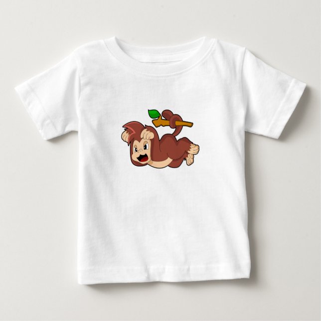 T-shirt Pour Bébé Singe rugissant (Devant)