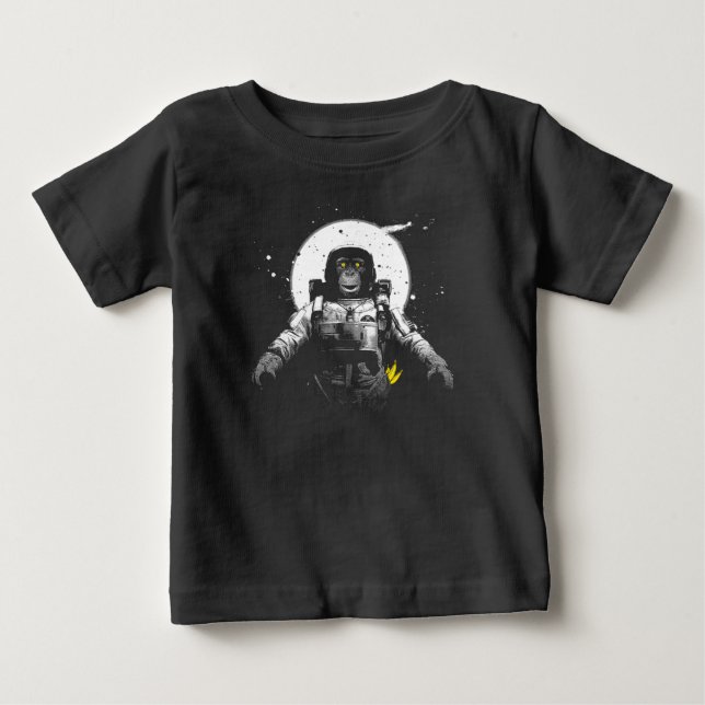 T-shirt Pour Bébé Singe spatial astronaute C'est des bananes drôle (Devant)