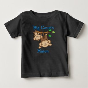 T-shirt Pour Bébé Singes Garçons Personnalisés Big Cousin