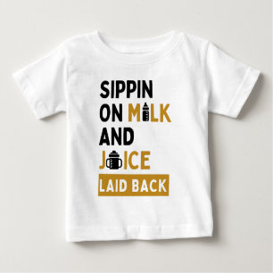 T-shirt Pour Bébé Sippin sur Milk & Juice Hip hop fête d'anniversair