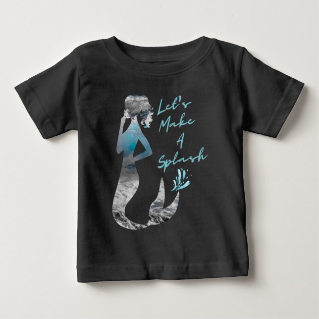 T-shirt Pour Bébé Siren de l'océan Faisons des éclaboussures (Devant)