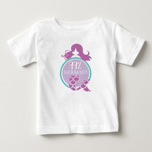 T-shirt Pour Bébé Sirène à 99% (Devant)