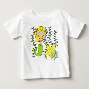 T-shirt Pour Bébé Sirène blonde