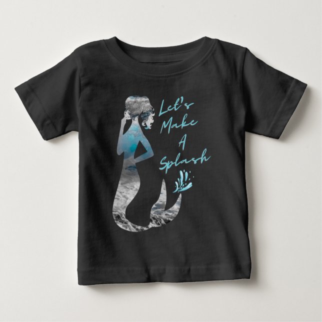 T-shirt Pour Bébé Sirène d'océan Faisons un éclaboussure (Devant)
