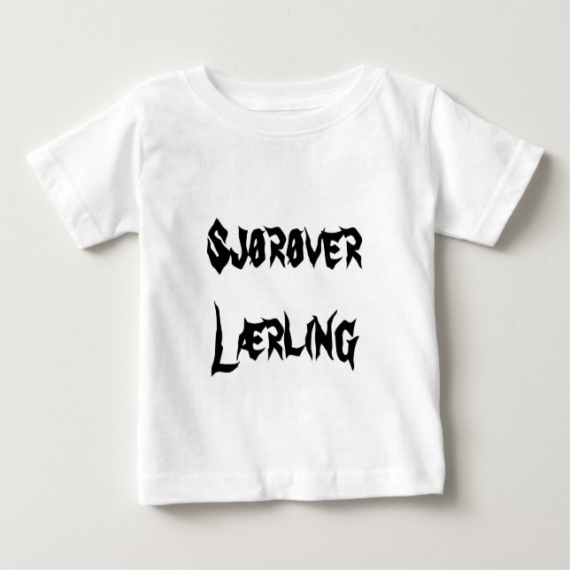 T-shirt Pour Bébé Sjørøver læ rling, apprenti pirate en norvégien (Devant)