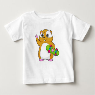 T-shirt Pour Bébé Skate de Hamster