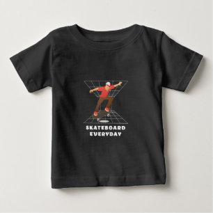 T-shirt Pour Bébé Skateboard Skateboard Patinage Vintage